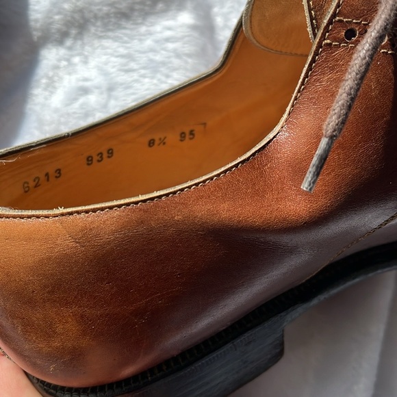 100% leather Mariano Campanile men’s oxfords size 8.5 IT which is US Mens 9.5 - Picture 6 of 13